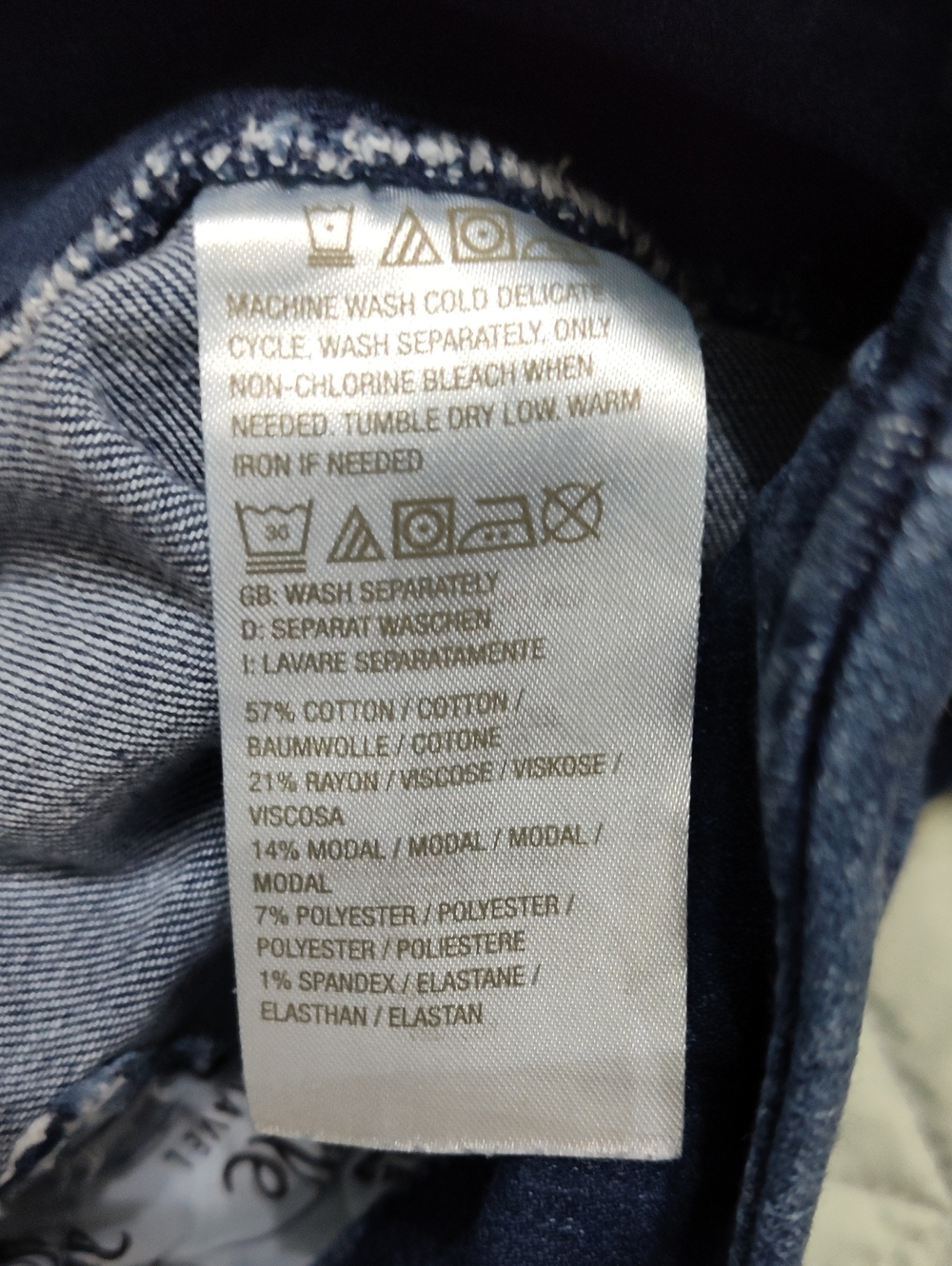 Dark Blue Denim Capri Jeans - Picture 4 of 11